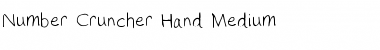 Number Cruncher Hand Medium Font