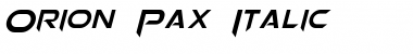 Orion Pax Font