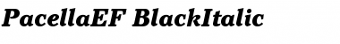 PacellaEF-BlackItalic Font