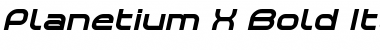 Planetium-X Bold Italic Demo Regular Font