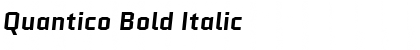 Quantico Bold Italic Font