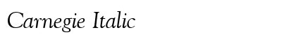 Carnegie Italic Preview