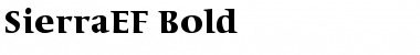 SierraEF-Bold Regular Font