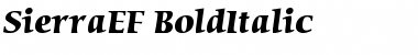 SierraEF-BoldItalic Regular Font