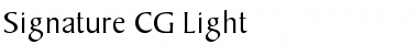 Signature CG Light Regular Font