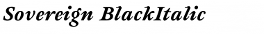 Sovereign-BlackItalic Regular Font