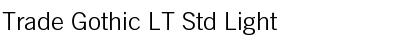 Trade Gothic LT Std Light Font