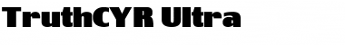 TruthCYR Ultra Font