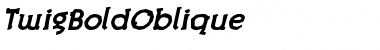 Twig Bold Oblique Regular Font