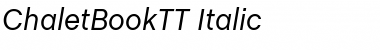 ChaletBookTT Italic Font