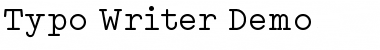 Typo Writer Demo Regular Font