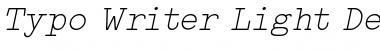 Typo Writer Light Demo Italic Font