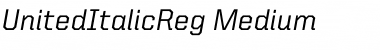 United Italic Reg Font