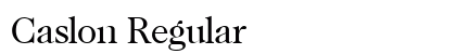 Caslon Regular Preview