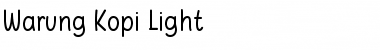 Warung Kopi Light Regular Font