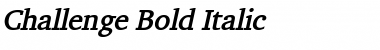 Challenge Bold Italic Font