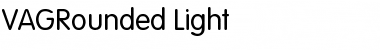 VAGRounded-Light Regular Font