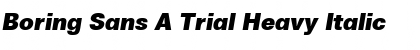 Boring Sans A Trial Heavy Italic Font