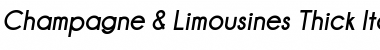 Champagne & Limousines Thick Italic Font