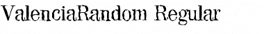 ValenciaRandom Regular Font