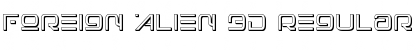 Foreign Alien 3D Regular Font