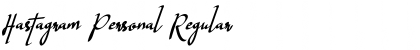 Hastagram Personal Regular Font