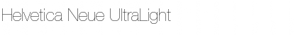 Helvetica Neue UltraLight Font