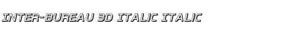 Inter-Bureau 3D Italic Font