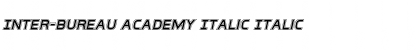 Inter-Bureau Academy Italic Italic Font