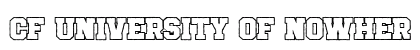 CF University of Nowher Outline Outline font free download