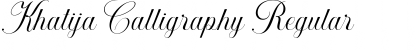 Khatija Calligraphy Regular Font