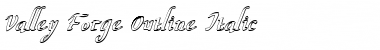 Valley Forge Outline Italic Font