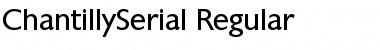 ChantillySerial Regular Font