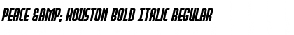 Peace & Houston Bold Italic Regular Font