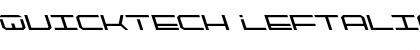 QuickTech Leftalic Italic Font