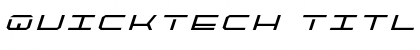 QuickTech Title Italic Font