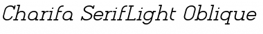Charifa SerifLight Oblique Regular Font