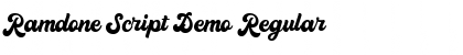 Ramdone Script Demo Font