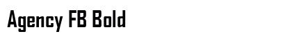 Agency FB Bold Font Preview