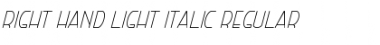 Download Right Hand Light Italic Font