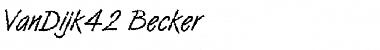 VanDijk42 Becker Regular Font
