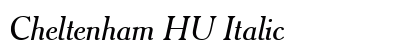 Cheltenham HU Italic Preview