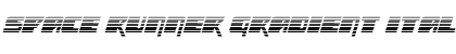 Space Runner Gradient Italic Regular Font