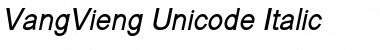 VangVieng Unicode Italic