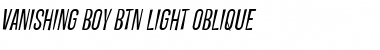 Vanishing Boy BTN Light Font
