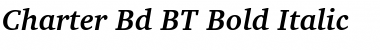 Charter Bd BT Bold Italic Font