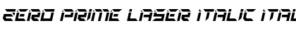 Zero Prime Laser Italic Font