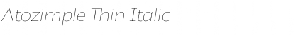 Download Atozimple Thin Font