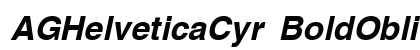 AGHelveticaCyr BoldOblique