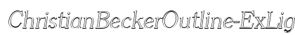 ChristianBeckerOutline-ExLight Italic font free download